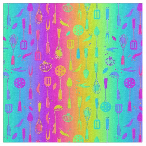 Psychedelic Rainbow Kitchen Stuff Fabric