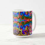 Psychedelic Rainbow Neon super-trippy Coffee Mug