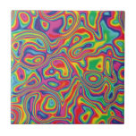 Psychedelic Rainbow Oil Pattern Ceramic Tile at Zazzle