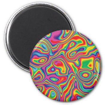 Psychedelic Rainbow Oil Pattern Magnet by hippygiftshop at Zazzle