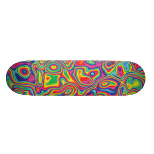Psychedelic Rainbow Oil Pattern Skateboard