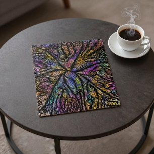 Psychedelic Rainbow Optical Illusion Wavy Lines Jigsaw Puzzle