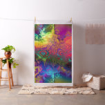 Psychedelic Rainbow Paint Spill Splatter Fabric