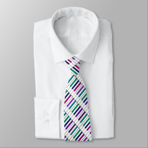 Psychedelic Rainbow Piano Wrap Music Tie