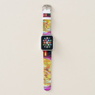 Psychedelic Rainbow Rose Apple Watch Band