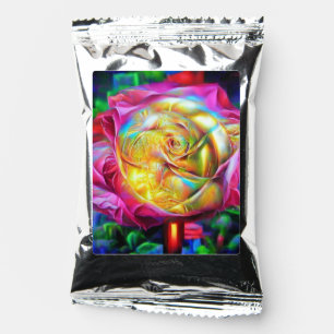 Psychedelic Rainbow Rose Coffee Drink Mix