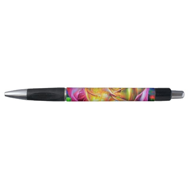 Psychedelic Rainbow Rose Pen (Front)
