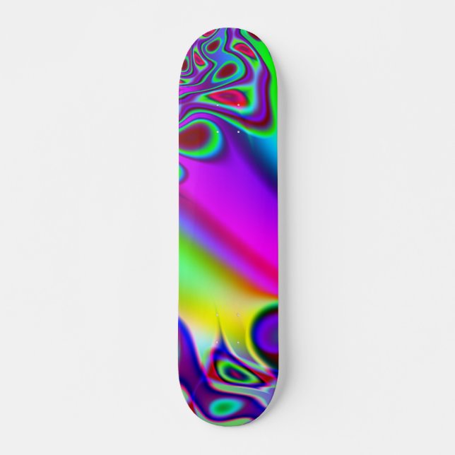 Psychedelic Rainbow Skateboard Deck (Front)
