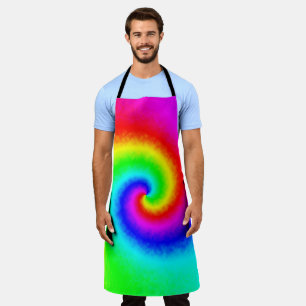 Psychedelic Rainbow Spiral of Transformation Apron