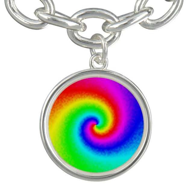 Psychedelic Rainbow Spiral of Transformation Charm Bracelet (Design)