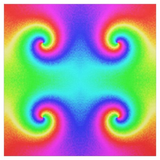 Psychedelic Rainbow Spiral of Transformation Fabric