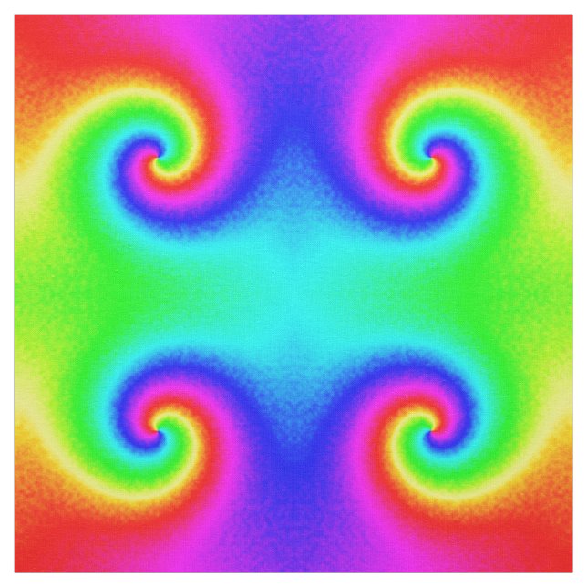 Psychedelic Rainbow Spiral of Transformation Fabric (Swatch)