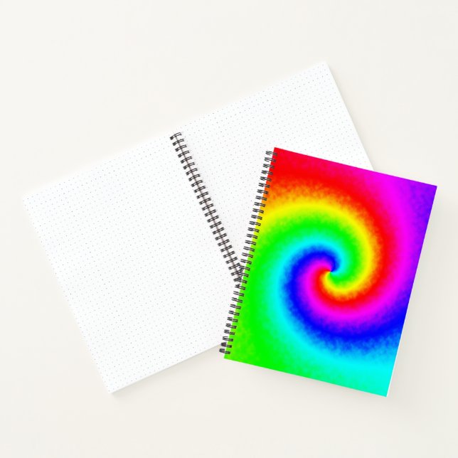 Psychedelic Rainbow Spiral of Transformation Notebook (Inside)