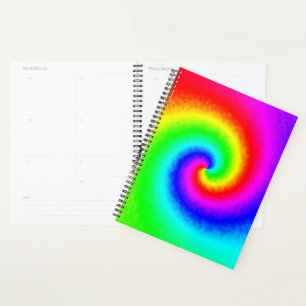 Psychedelic Rainbow Spiral of Transformation Planner