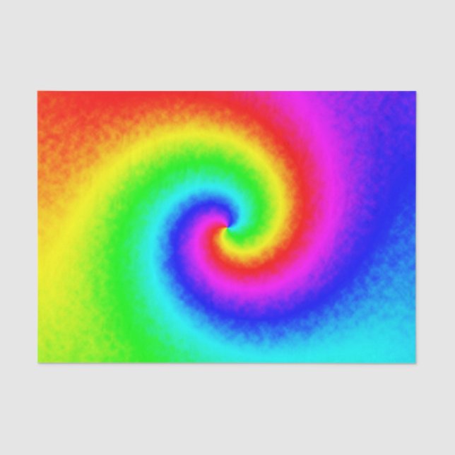 Psychedelic Rainbow Spiral of Transformation Tissue Paper (Front)