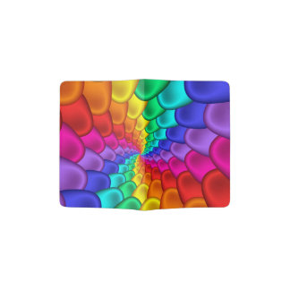 Psychedelic Rainbow Spiral  Passport Holder