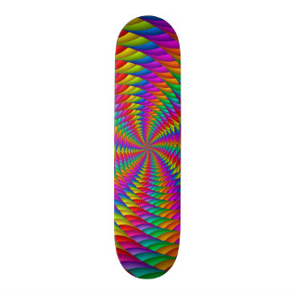 Psychedelic Rainbow Spiral Skateboard Deck
