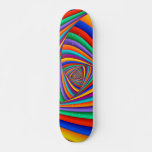 Psychedelic Rainbow Spiral Skateboard Deck at Zazzle