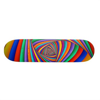 Psychedelic Rainbow Spiral Skateboard Deck by rainbows_only at Zazzle