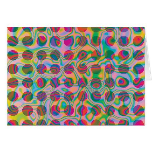 Psychedelic Rainbow Spots Pattern Cards (Front Horizontal)