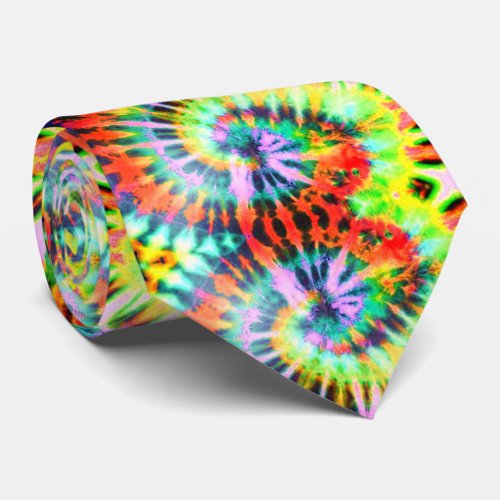 Psychedelic Rainbow Tie Dye Neck Tie