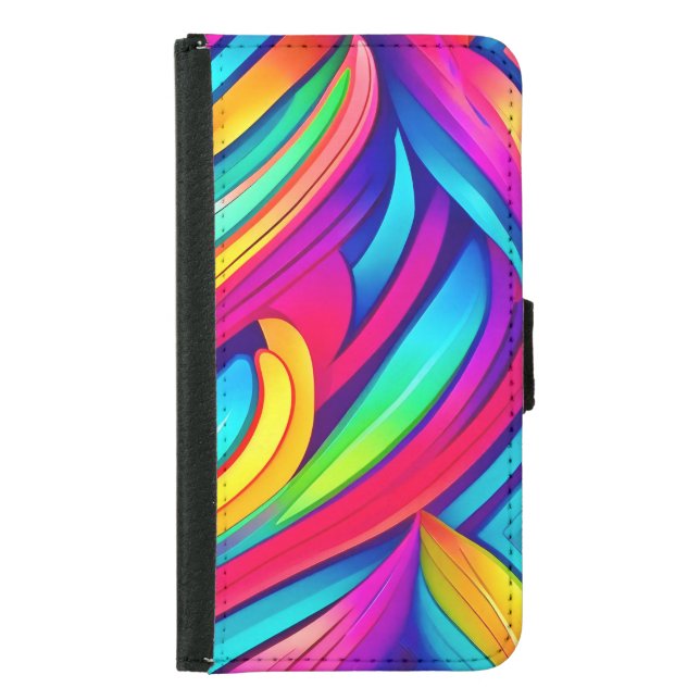  Psychedelic Rainbow Vortex Samsung Galaxy Wallet Case (Front)