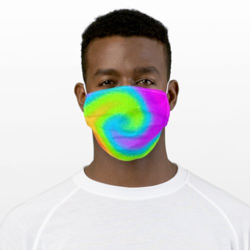 Psychedelic Rainbow Yin  Yang Adult Cloth Face Mask