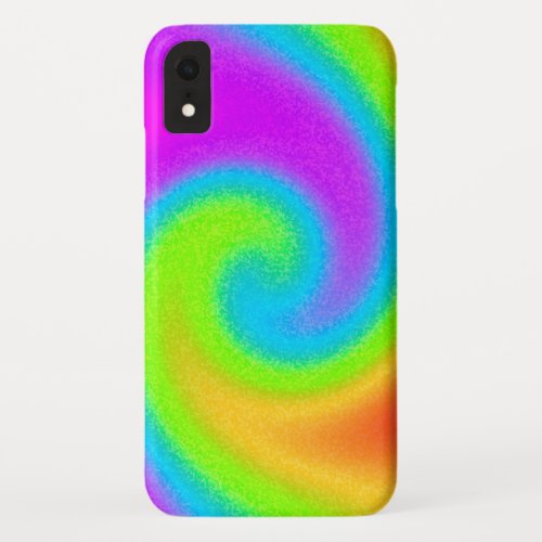 Psychedelic Rainbow Yin  Yang iPhone XR Case