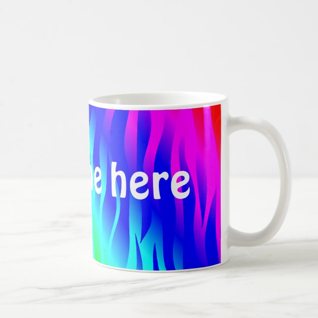 Psychedelic rainbow your name in big letters coffee mug (Right)