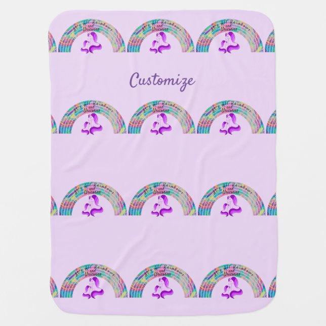Psychedelic Rainbows and Unicorns Thunder_Cove Baby Blanket (Front)