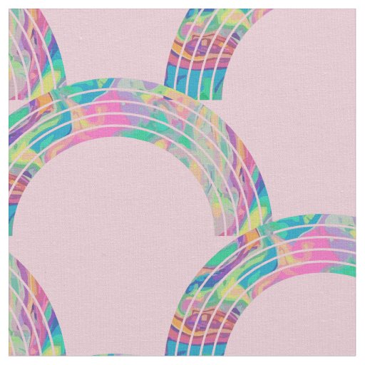 Psychedelic Rainbows and Unicorns Thunder_Cove Fabric