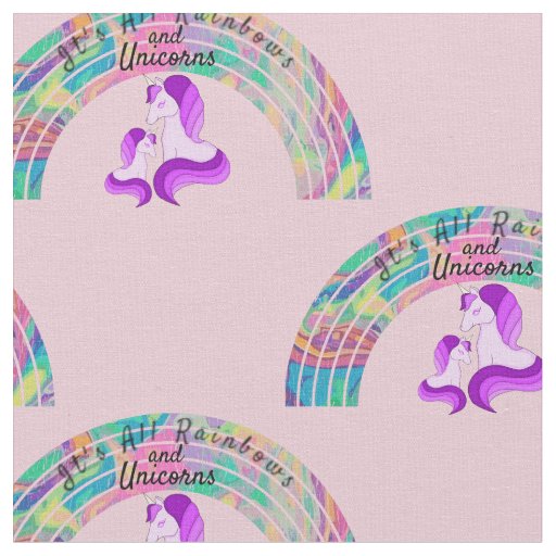 Psychedelic Rainbows and Unicorns Thunder_Cove  Fabric