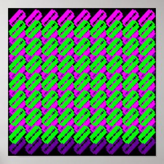 Psychedelic Razor Blades Poster