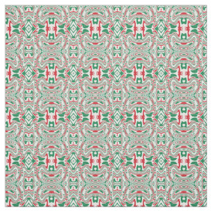Psychedelic Retro Bold Groovy Christmas Pattern Fabric