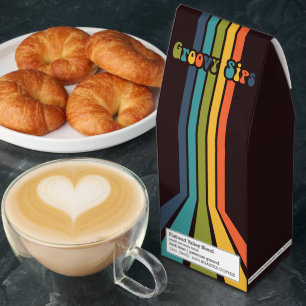 Psychedelic Retro Colorful 60s 70s Coffee Package