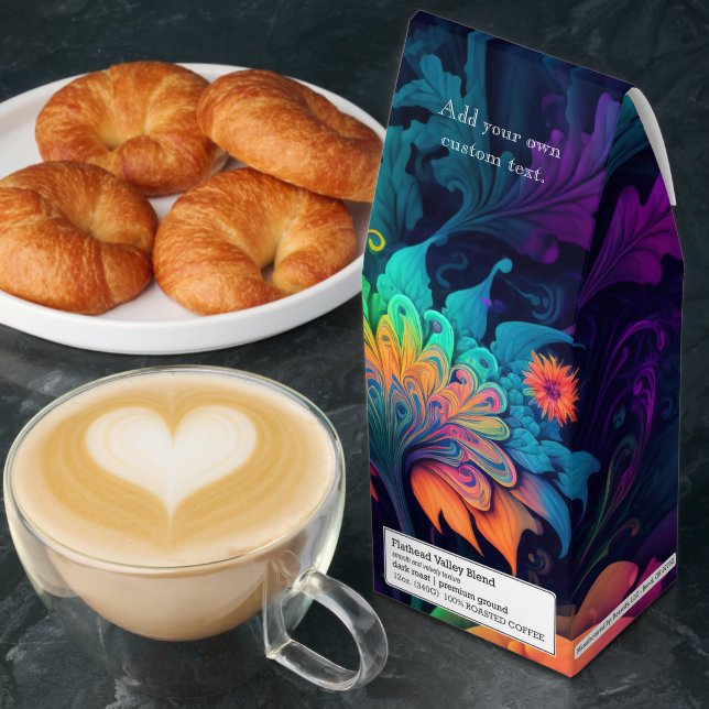 Psychedelic Retro Colorful 60s 70s Coffee Package  (Breakfast)