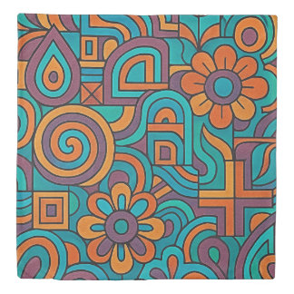 Psychedelic Retro Duvet Cover