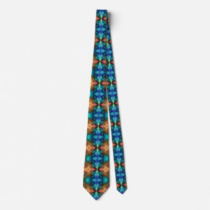 Psychedelic Retro Fractal Abstract Neck Tie