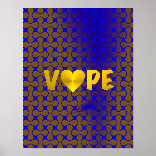 Psychedelic Retro Vape Heart Poster (Front)