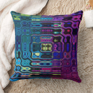 Psychedelic Ripple Effect  Throw Pillow