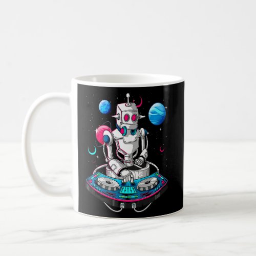 Psychedelic Robot DJ EDM Raver Trance Music Festiv Coffee Mug