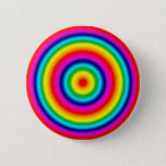 Psychedelic Round Rainbow Pattern Pinback Button at Zazzle