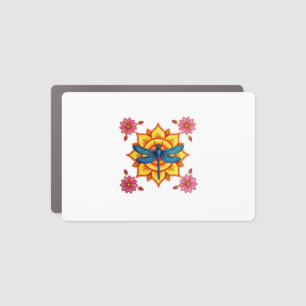 Psychedelic Sacred Geometry Mandala Insect Nature Car Magnet