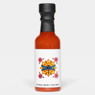 Psychedelic Sacred Geometry Mandala Insect Nature Hot Sauces