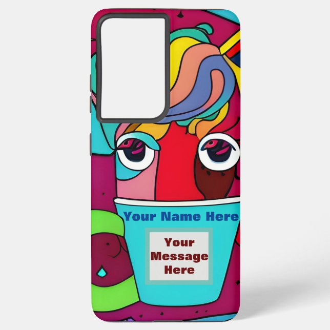 Psychedelic  samsung galaxy case (Back)
