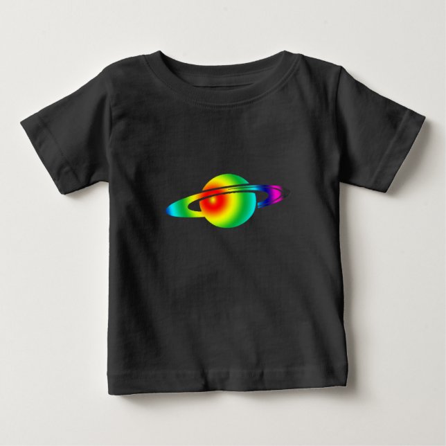 Psychedelic Saturn Baby T-Shirt (Front)