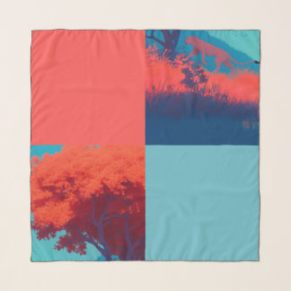 Psychedelic Savannah Chiffon Scarf