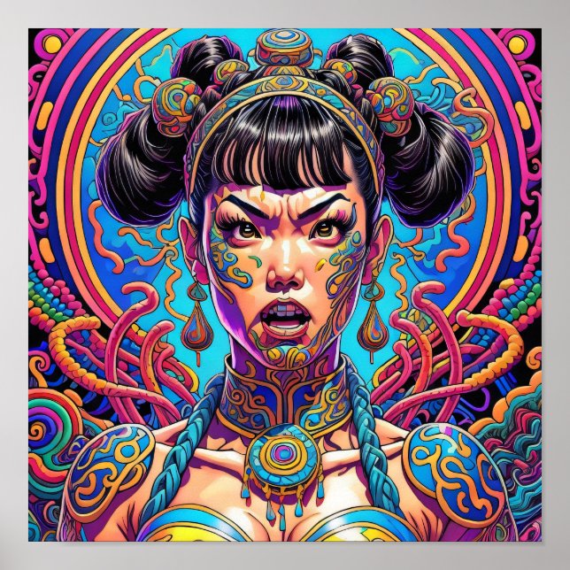 Psychedelic Say what! Art  Poster (Front)