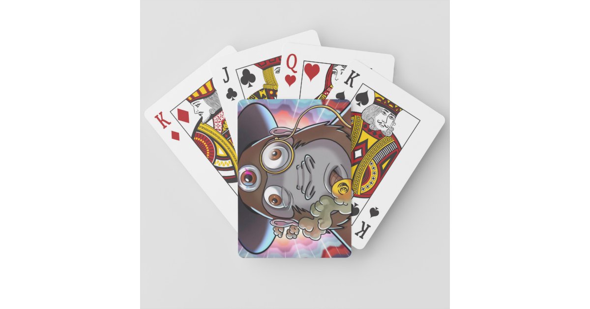 Psychedelic Schmeckle Playing Cards | Zazzle.com