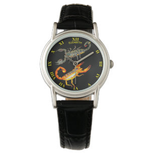 Psychedelic Scorpio Colorful Fractal Scorpions Watch